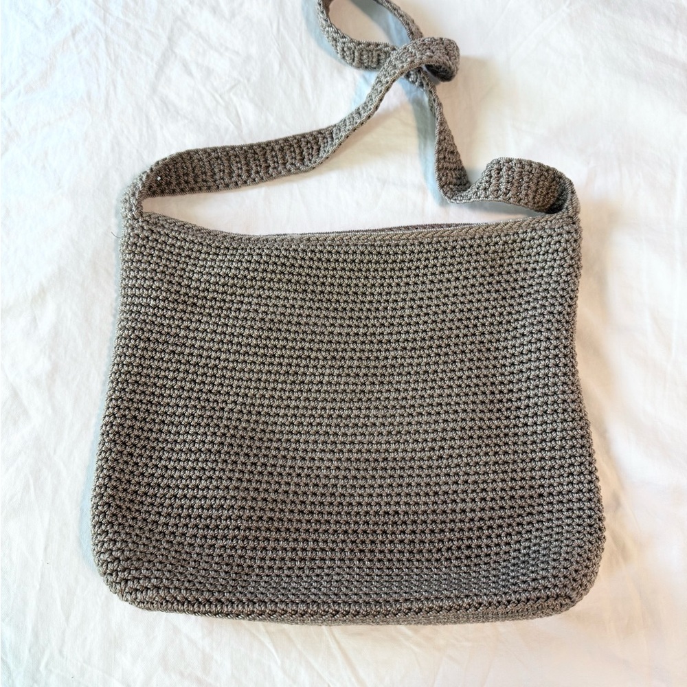 The Sak Taupe Knit Shoulder Bag
